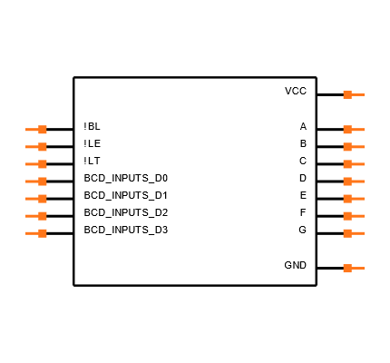 CD74HC4511E Symbol