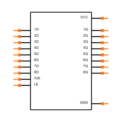 CD74HC573M Symbol