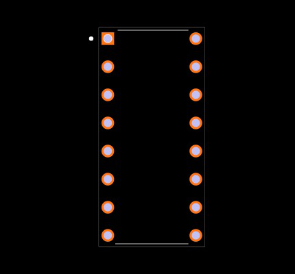 CD74HC597EE4 Footprint