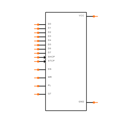 CD74HC597EE4 Symbol