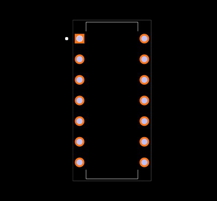 CD74HCT02E Footprint