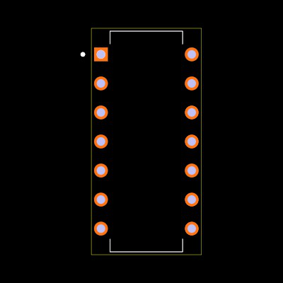 CD74HCT11E Footprint