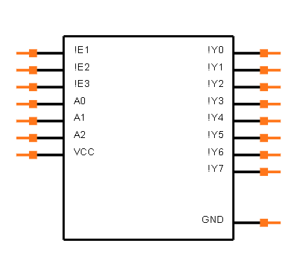 CD74HCT138M Symbol