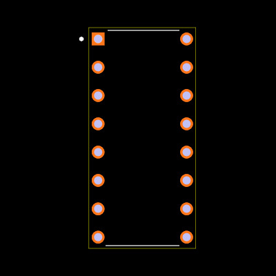 CD74HCT166E Footprint