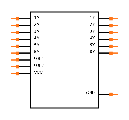 CD74HCT367M Symbol