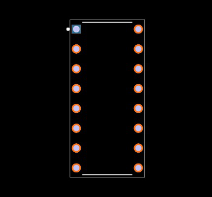 CD74HCT4051E Footprint