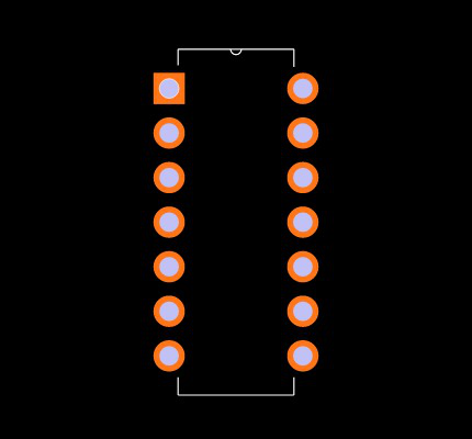 CD74HCT74E Footprint