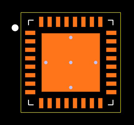 CDCM61002RHBT Footprint