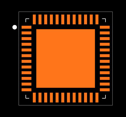 CDCM7005RGZRG4 Footprint