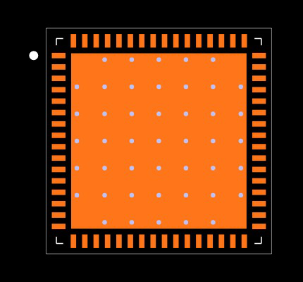 DAC5682ZIRGCR Footprint