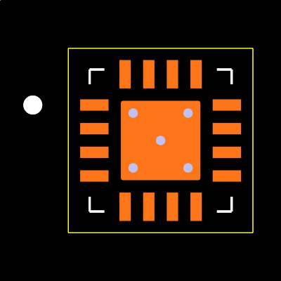 DAC7552IRGTTG4 Footprint