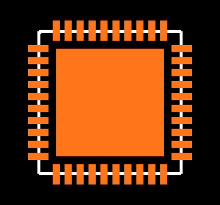 DAC7760IRHAT Footprint