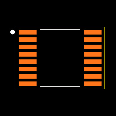 DAC8564ICPW Footprint