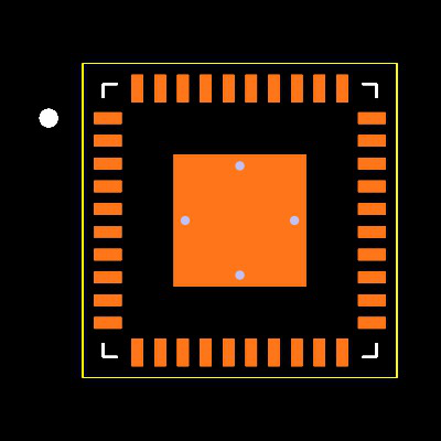DAC8750IRHAT Footprint