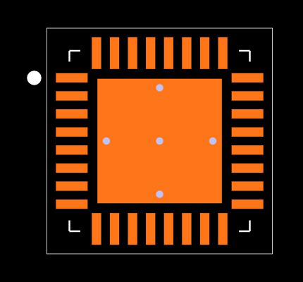 DRV8320HRTVR Footprint