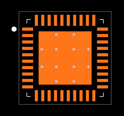 DRV8320RHRHAR Footprint