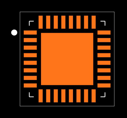 DRV8703QRHBTQ1 Footprint