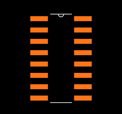 DS14C232TMX/NOPB Footprint