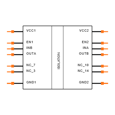 ISO7821FDWW Symbol
