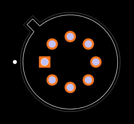 LM1558H/883 Footprint