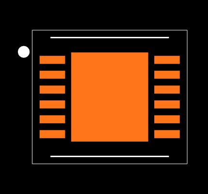 LM34919CQSDX/NOPB Footprint