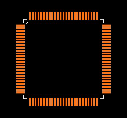 LM3S1608-IQC50-A2T Footprint
