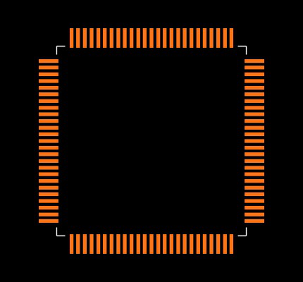 LM3S1960-IQC50-A2T Footprint