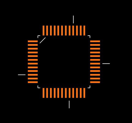 LM3S310-EQN25-C2 Footprint