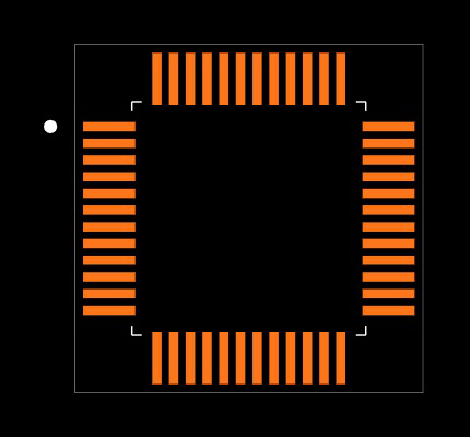 LM3S310-IQN25-C2 Footprint