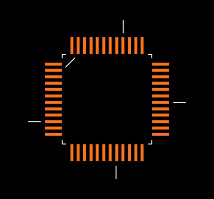 LM3S316-IQN25-C2T Footprint
