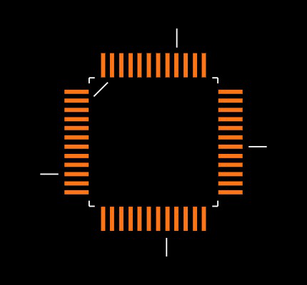 LM3S828-IQN50-C2T Footprint