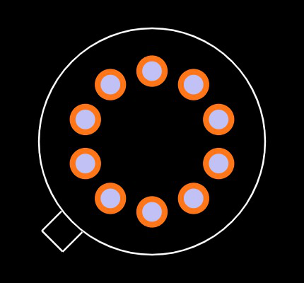 LM723CH/NOPB Footprint