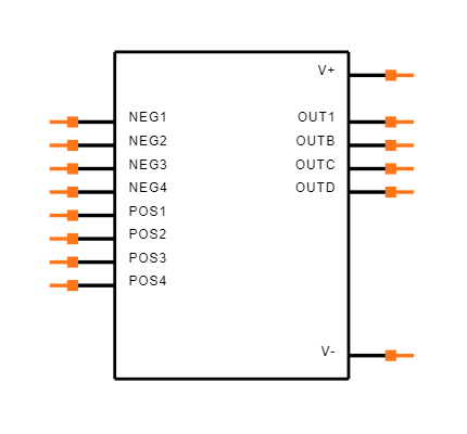 LMC6044IM/NOPB Symbol