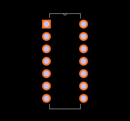 LMC6484AIN/NOPB Footprint
