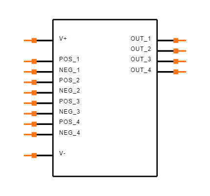 LMC6484AIN/NOPB Symbol