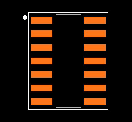 LMC6494BEMX/NOPB Footprint