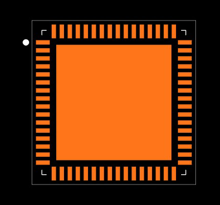 LMK03806BISQX/NOPB Footprint