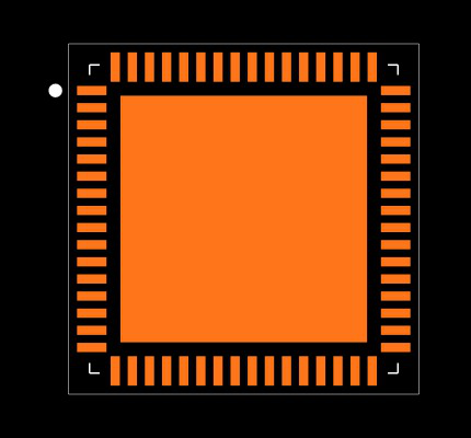LMK04803BISQ/NOPB Footprint