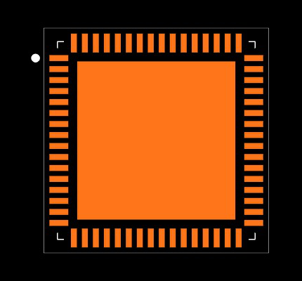 LMK04816BISQE/NOPB Footprint