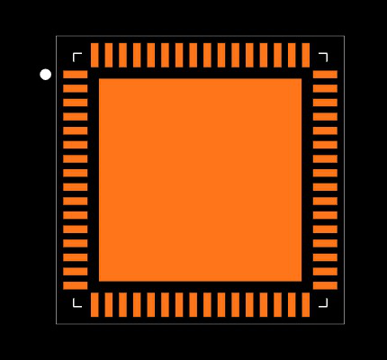 LMK04828BISQX/NOPB Footprint