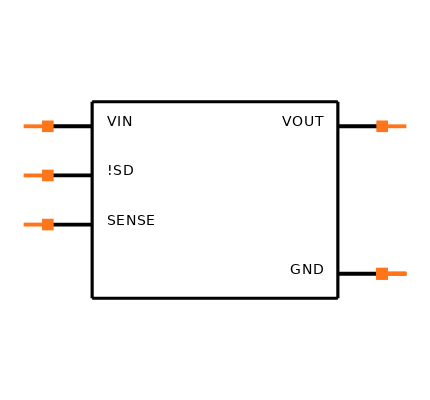 LP3875ESX-ADJ/NOPB Symbol