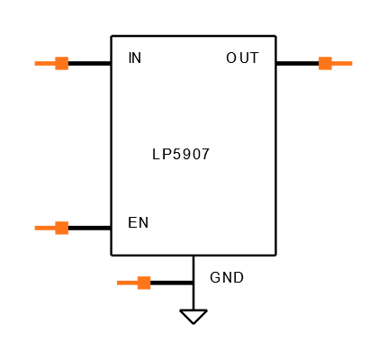 LP5907UVE-3.1/NOPB Symbol