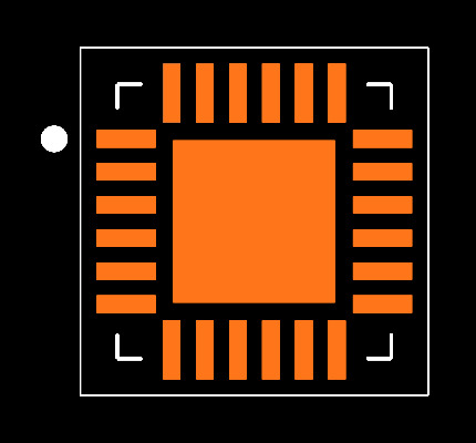 LP8556SQE-E00/NOPB Footprint