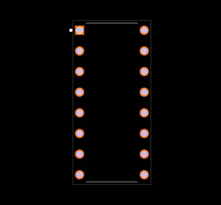 MAX232ECNE4 Footprint
