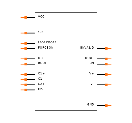 MAX3221ECPWE4 Symbol