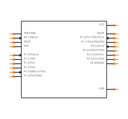 MSP430F1101AIDW Symbol