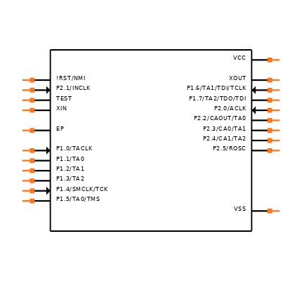 MSP430F1101AIRGET Symbol