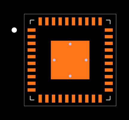 MSP430F2232TRHAR Footprint