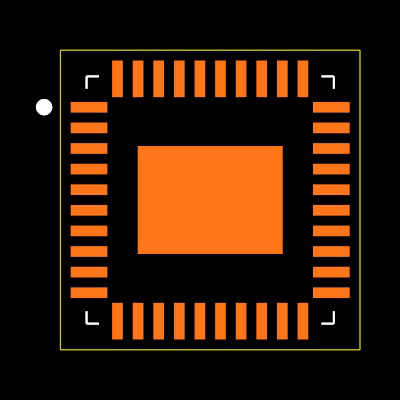 MSP430F2370TRHAT Footprint
