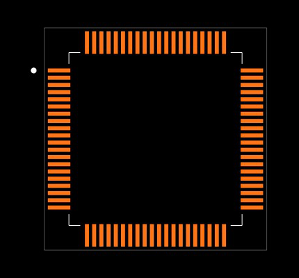 MSP430F437IPN Footprint
